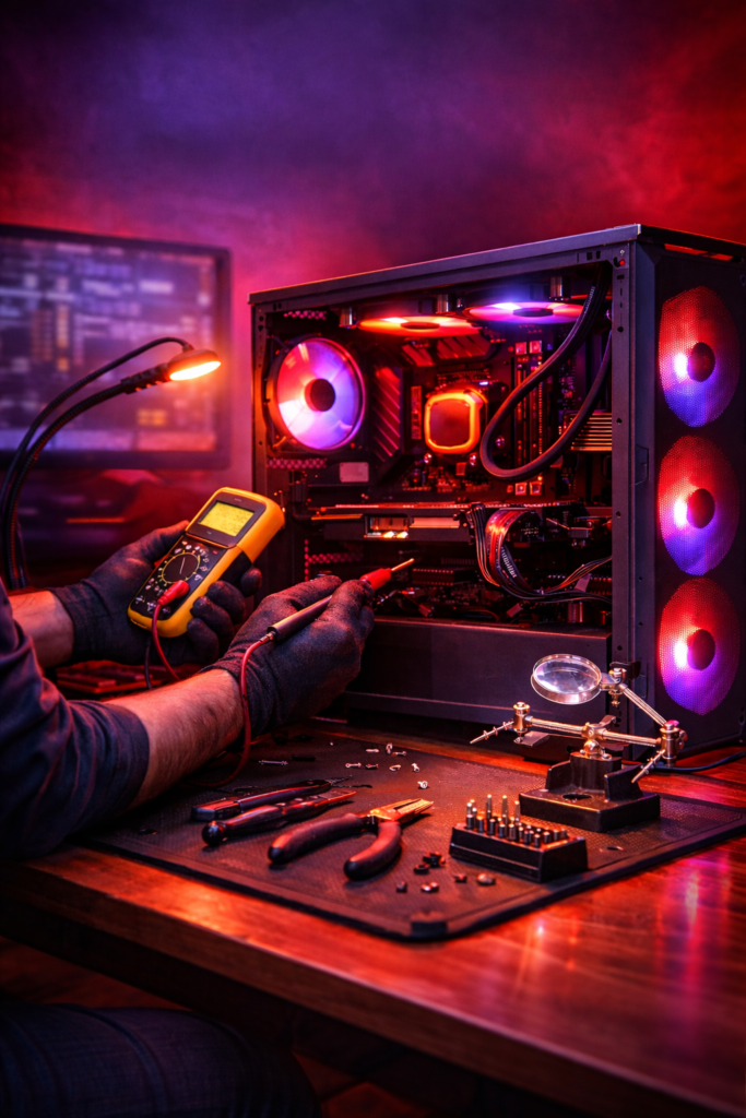 Gaming PC Lag Fix St Albans boosting frame rates on a gaming rig